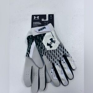 UNDER ARMOUR UA CLEAN UP Batting Glove Mens Sm Black White Baseball Softball